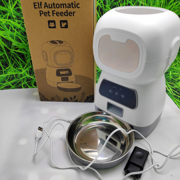 Умная автоматическая кормушка для домашних питомцев Elf Automatic Pet feeder с Wi-Fi и управлением через смартфон (3,5l)